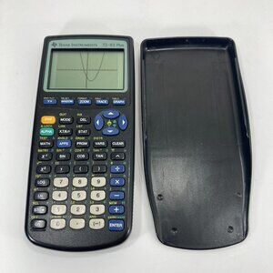 Texas‎ Instruments TI-83 TI83 Plus Graphing Calculator Black w/ Cover TESTED